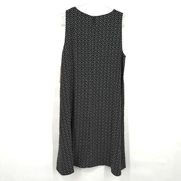 Halogen Black and White Polka Dot Sleeveless Tank Swing A-Line Dress NWT Size S - Picture 6 of 6